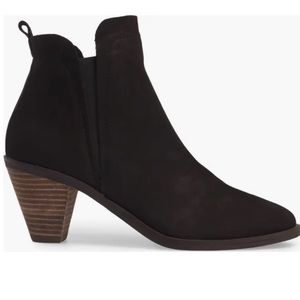 Lucky Brand Jana Black Suede Ankle Bootie